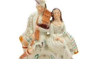 A Staffordshire Figural Group 19TH CENTURY