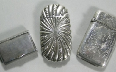 Three Sterling Silver Items, comprising 2-match safes