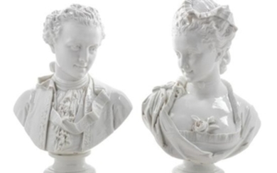 A Pair of Vion & Baury Porcelain Busts
