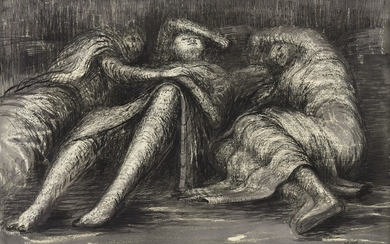 Henry Moore (1898-1986), Three Sleeping Shelterers