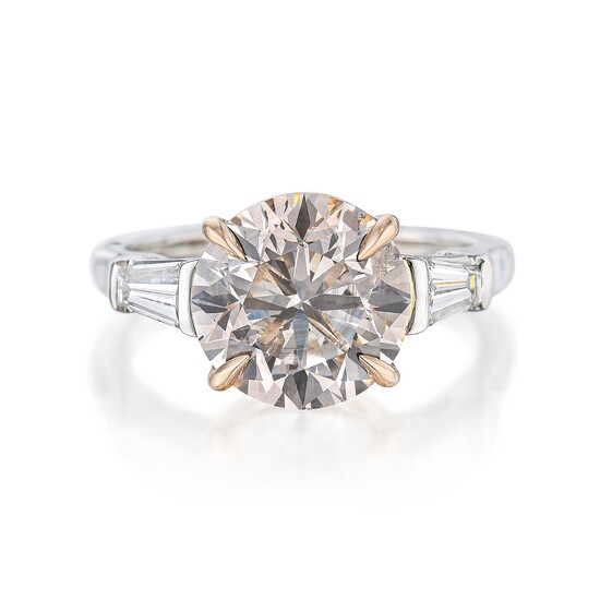 3.97-Carat Light Pinkish Brown Diamond Ring