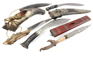 4 various daggers in beautiful scabbards