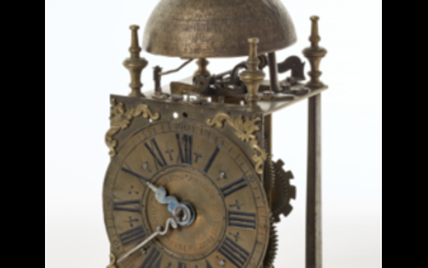 ANTONIO BRAVETTI PERUGIA Brass and iron lantern clock Late...