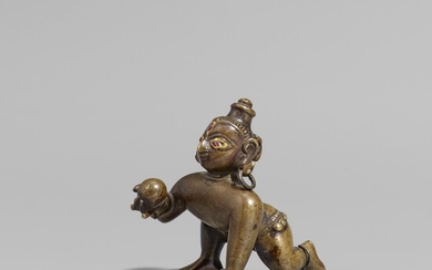 A bronze figure of Bala Krishna. 17th/19th century