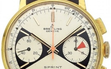 54034: Breitling Rare, Gold Plated Sprint with "Zorro"