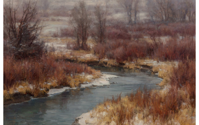 Clyde Aspevig (b. 1951), Steam and Willows, Shield River Wyoming