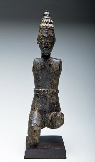19th C. N. Indian Wood Tribal Figure