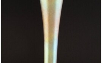 79034: Monumental Tiffany Studios Favrile Glass Trumpet