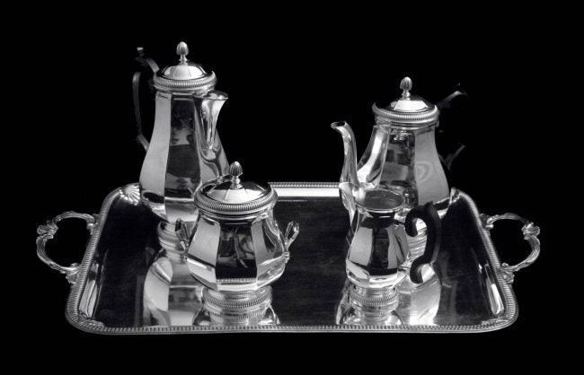 Puiforcat 5pc. Art Deco Sterling Silver Tea Set
