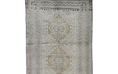 Washed Out Pure Wool Afghan Baluch Hand-Knotted