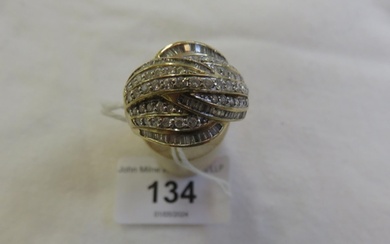 9ct. Gold Baguette Diamond Dress Ring