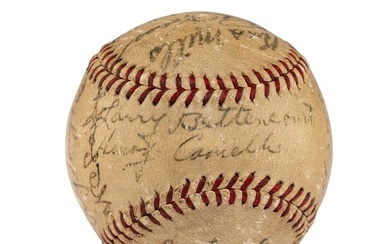A 1938 St. Louis Browns Team Signed Autograph Baseball