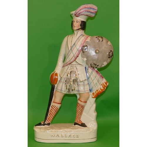 A 19th Century Staffordshire Figure "Wallace", 45cm high.