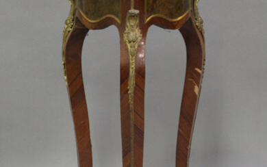 A 20th century Louis XVI style kingwood jardinière stand with gilt metal mounts, the floral pai