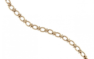 A 9ct gold bracelet, of marine-link design, Birmingham hallmarks, 1967,...