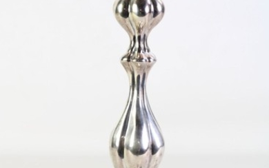 A Canadian Silver Hallmarked Candlestick Holder by John Sherwood & Sons (H 25cm)