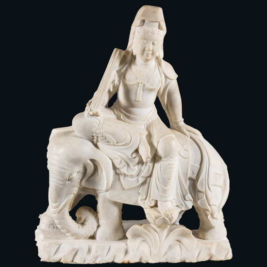 A Chinese Carved Marble Figure