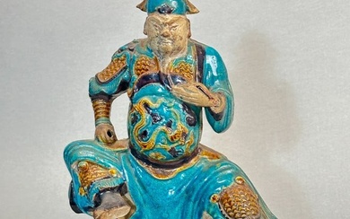 A Chinese Fahua Glaze Figure, Ming Dynasty