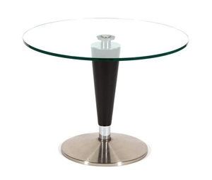 A Contemporary Glass Top Steel Coffee Table