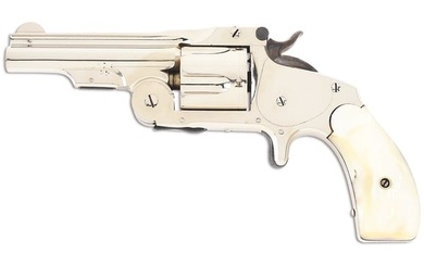 (A) FINE FIRST MODEL SMITH & WESSON BABY RUSSIAN .38 SINGLE ACTION REVOLVER WITH ORIGINAL PICTURE