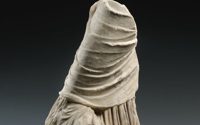 A FRAGMENT OF A ROMAN MARBLE FIGURE OF A GODDESS OR WOMAN, 1ST/2ND CENTURY A.D.