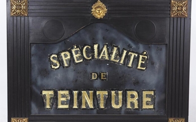 A FRAMED FRENCH SHOP FRONT SIGN LATE 19TH AND 20TH CENTURY