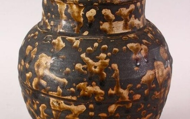 A GOOD CHINESE 19TH / 20TH CENTURY BROWN GLAZED POTTERY