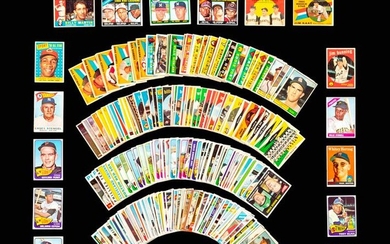 A Group of 245 Assorted 1950s and 1960s Topps Baseball