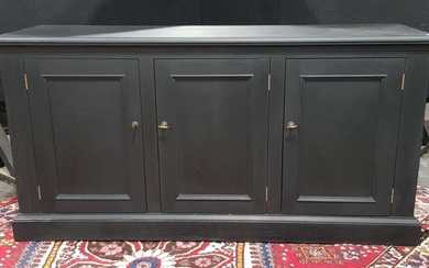 A House of Manor Charcoal Grey Painted Sideboard with three drawers & single shelved interior, converted into TV Unit (H:92 x W:180...