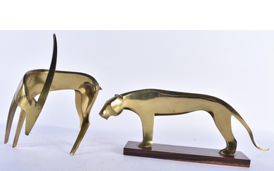 A LOVELY PAIR OF EARLY EARLY 20TH CENTURY BRONZE STYLISED AN...
