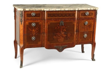A Louis XV/XVI transitional style commode