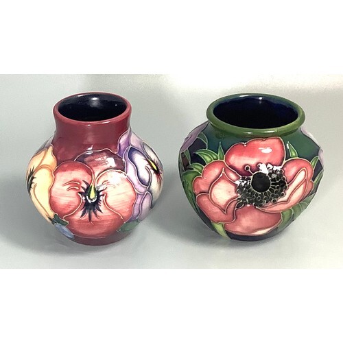 A Moorcroft pottery small vase of ovoid form decorated in th...