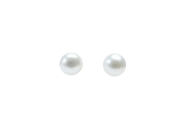 A PAIR OF SOUTH SEA PEARL STUD EARRINGS BY AUTORE