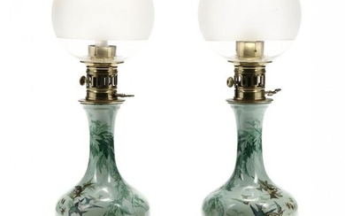 A Pair of Asian Style Vase Lamps