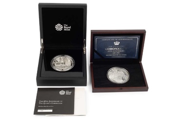 A Queen Elizabeth II Royal Mint silver ten pounds coin,...