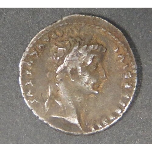 A Roman Empire 14-37 Ar Denarius Tiberius - PONTIF MAXIM, 19...