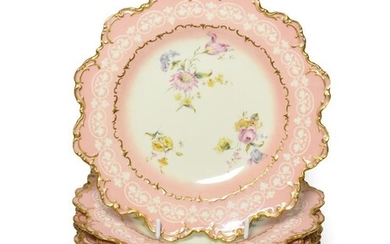 A Set of Twelve Royal Crown Derby Porcelain Dessert Plates,...