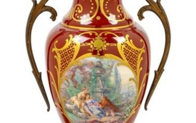 A Sevres Style Porcelain Urn