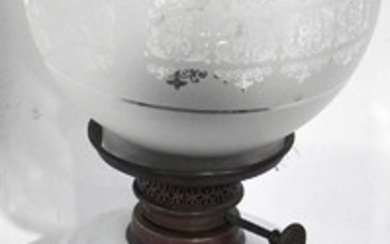 A VICTORIAN OIL LAMP