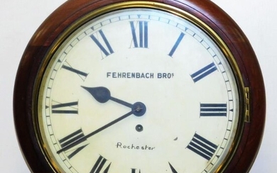 A Victorian mahogany cased wall clock, the circular dial...