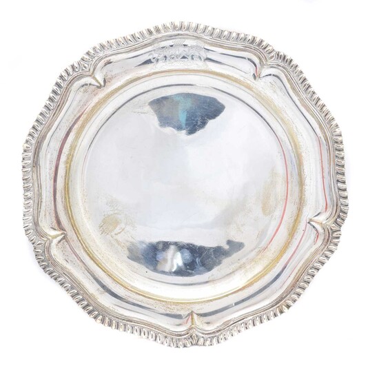 A Victorian silver plate