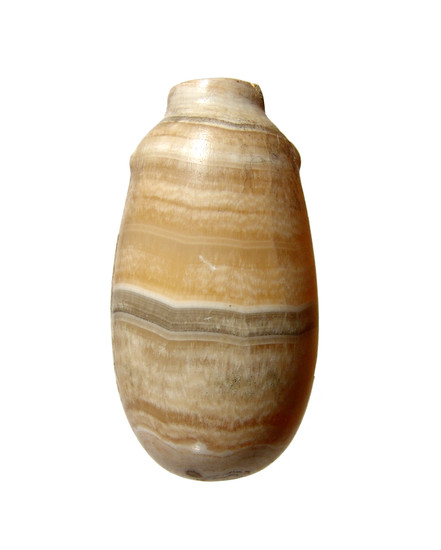 A beautiful Egyptian banded alabaster alabastron