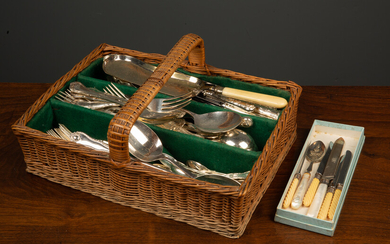 A canteen of silver-plated cutlery