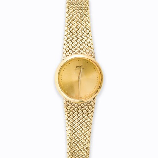 A fourteen karat gold bracelet watch, Piaget