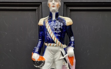 A large Victorian Staffordshire pottery figure of 'Admiral S...