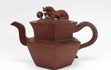 A large Yixing teapot