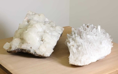 A large crystalline geological specimen