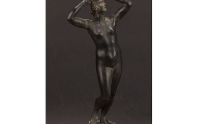 A late 19th century Grand Tour patinated bronze, of a classi...