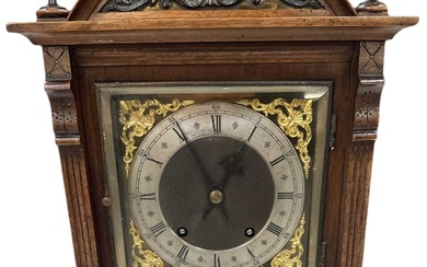 A late 19th century mahogany cased German Ting Tang clock,...