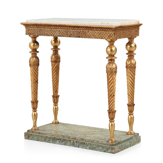 A late Gustavian console table, early 19th century.